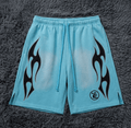 Hellstar Flame Fleece Sweat Shorts