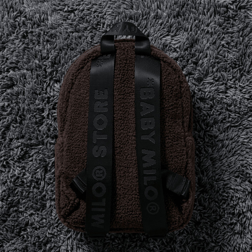 BAPE Baby Milo® Sherpa Fleece Plaid Backpack