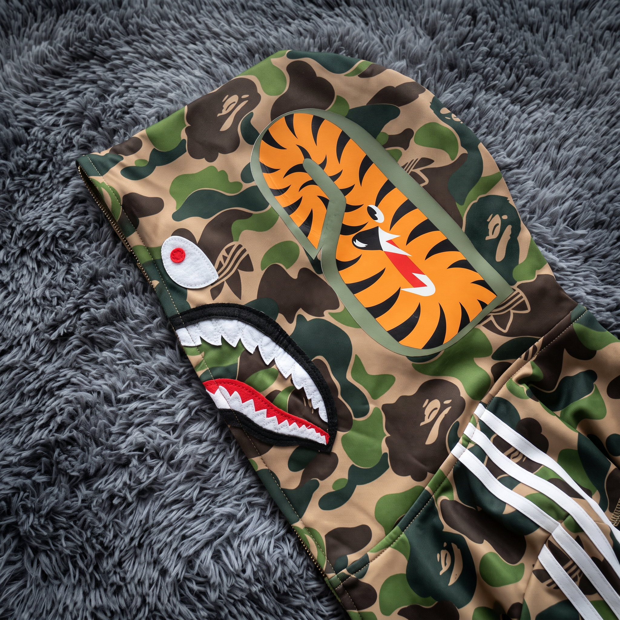 BAPE x Adidas Camo Shark Full Zip