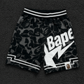BAPE Grey Camo Athletic Shorts