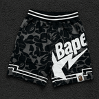 BAPE Grey Camo Athletic Shorts