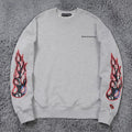 Chrome Hearts Flame Sleeve Crewneck Sweatshirt