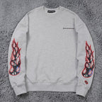 Chrome Hearts Flame Sleeve Crewneck Sweatshirt