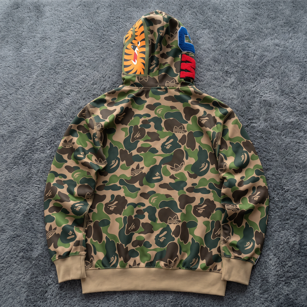 BAPE x Adidas Camo Shark Full Zip