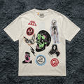 Gallery Dept. Cream "Art That Kills" Multi-Graphic Sticker T-Shirt
