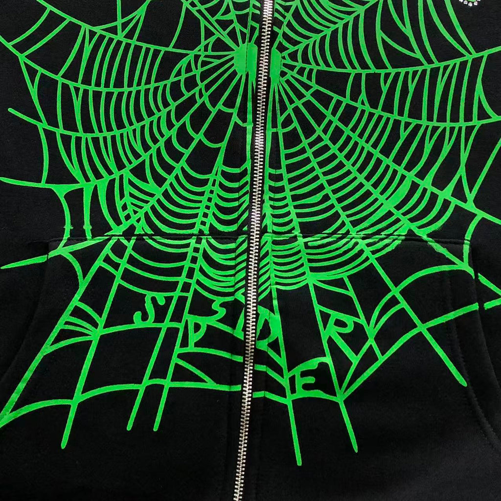 Sp5der x Cash App Web Full Zip Hoodie