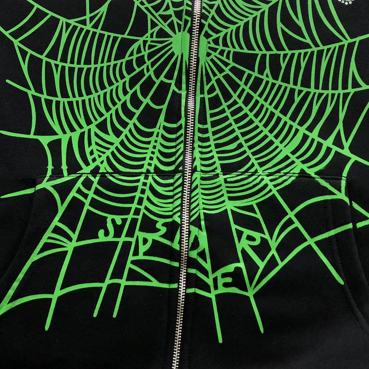 Sp5der x Cash App Web Full Zip Hoodie