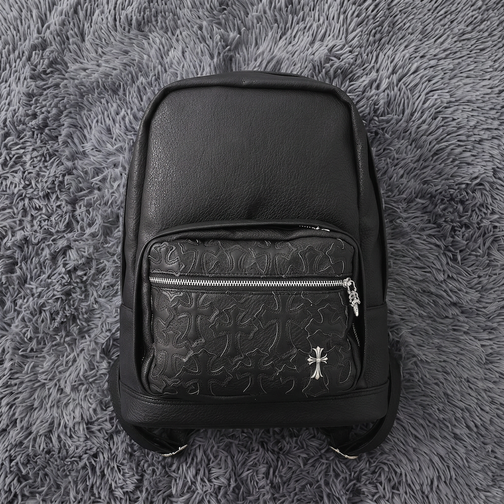 Chrome Hearts Leather Cross Backpack