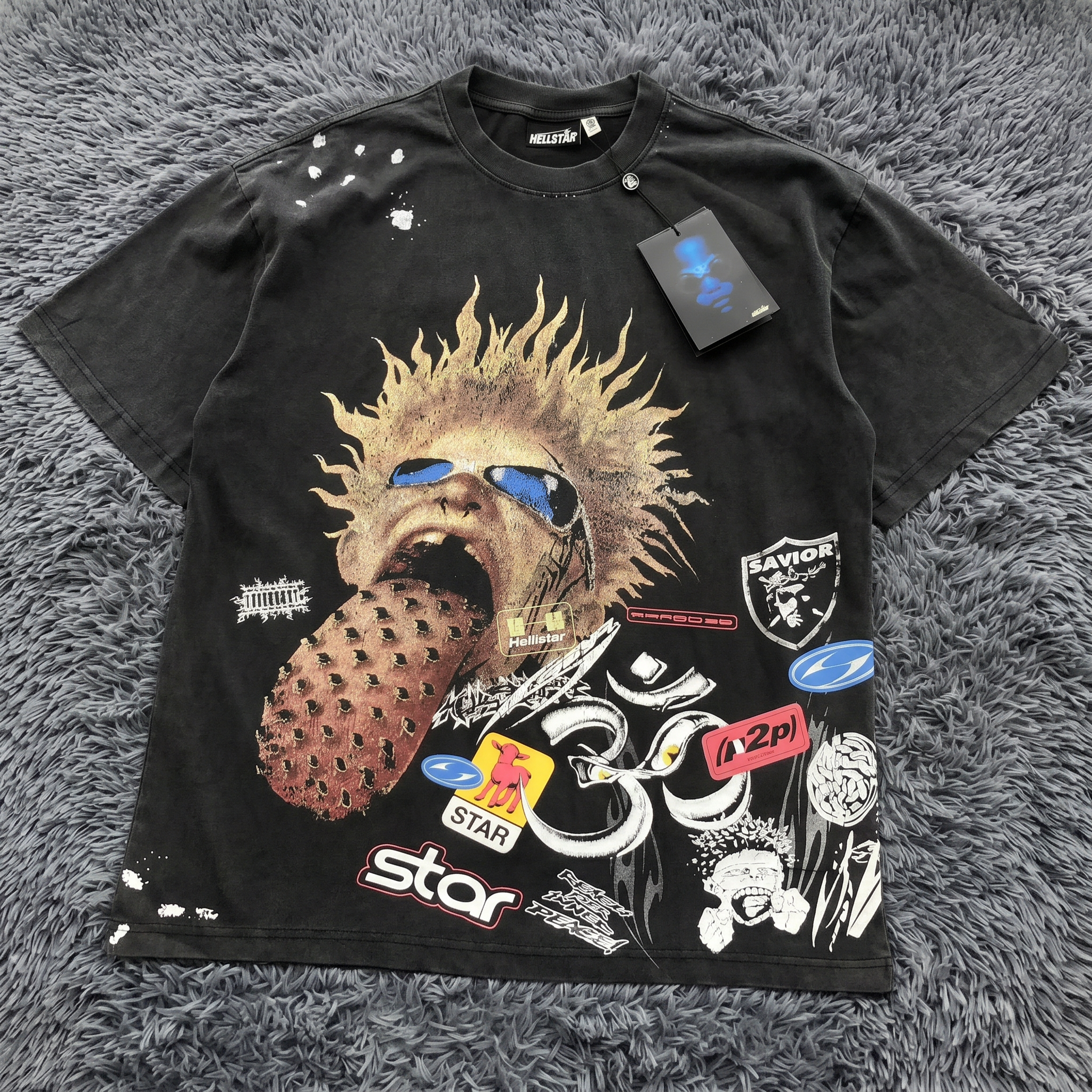 Hellstar Flame Face Graphic T-Shirt