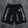 Hellstar Classic Flame Graphic Sweat Shorts