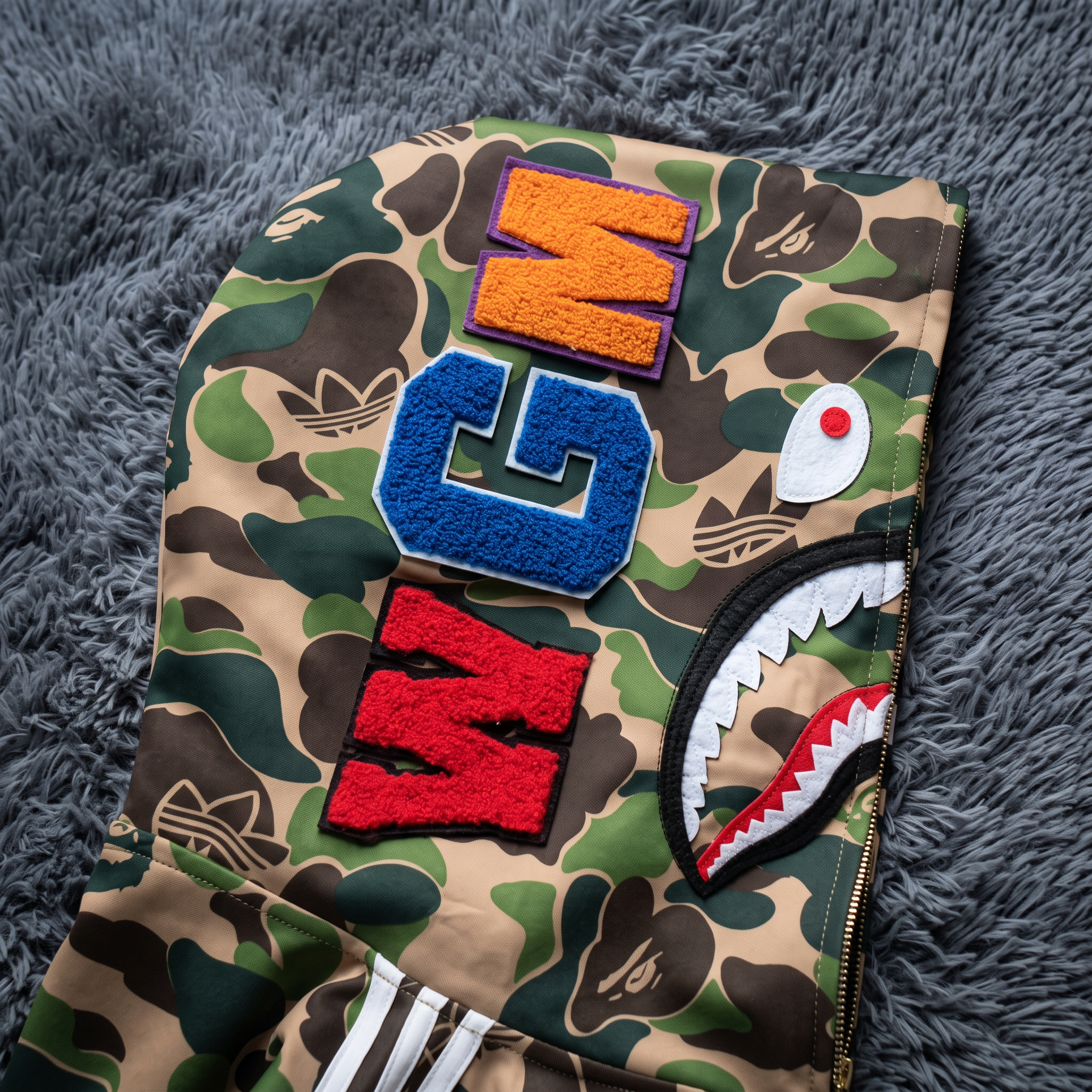 BAPE x Adidas Camo Shark Full Zip