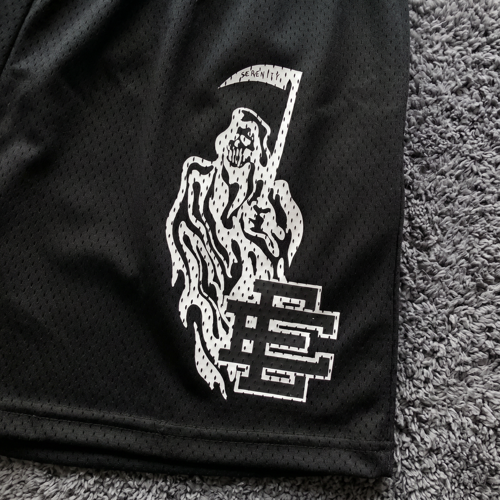 Eric Emanuel Grim Reaper Mesh Shorts