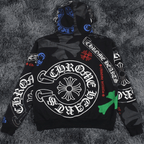 Chrome Hearts Multi-Color Cemetery Cross Hoodie