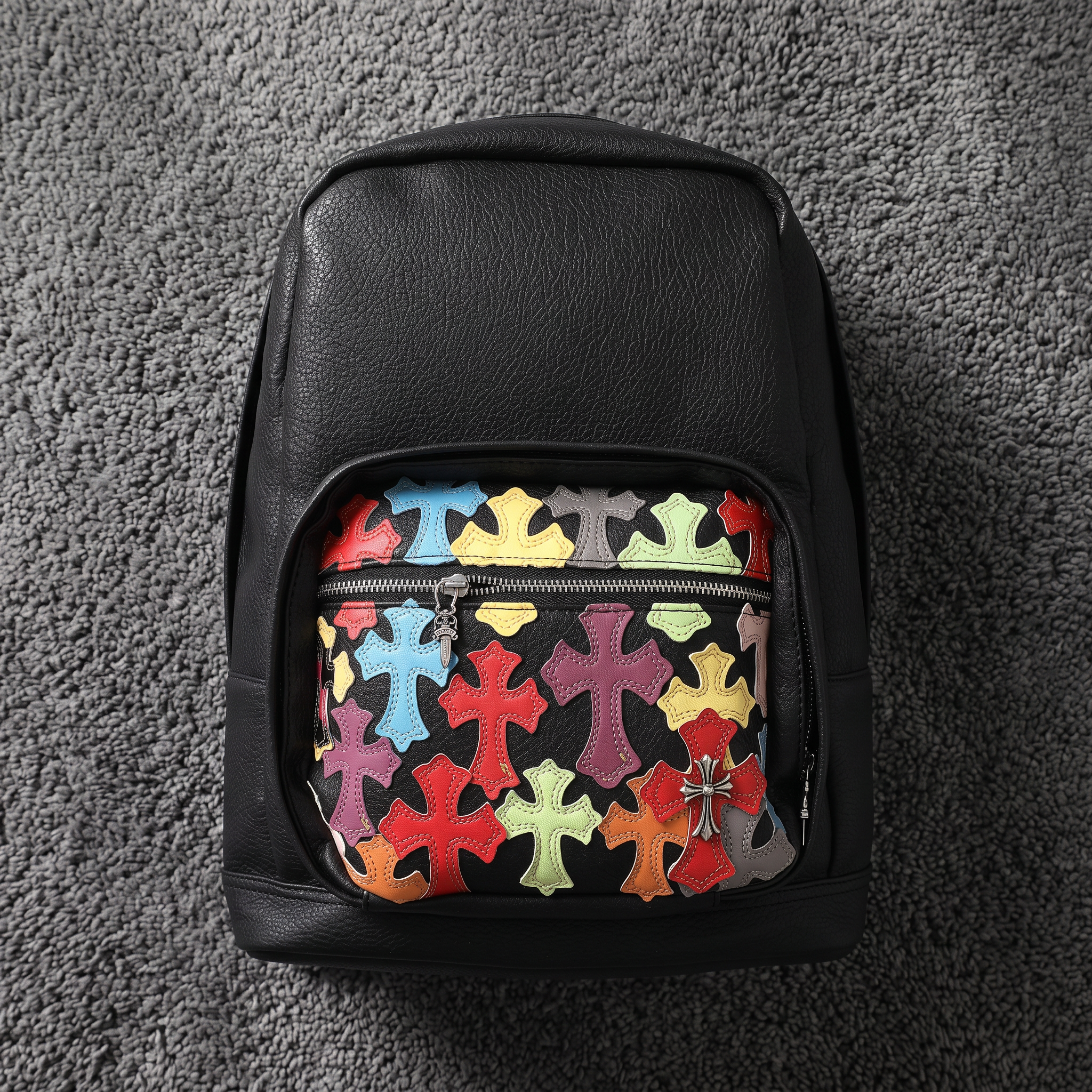 Chrome Hearts Leather Cross Backpack