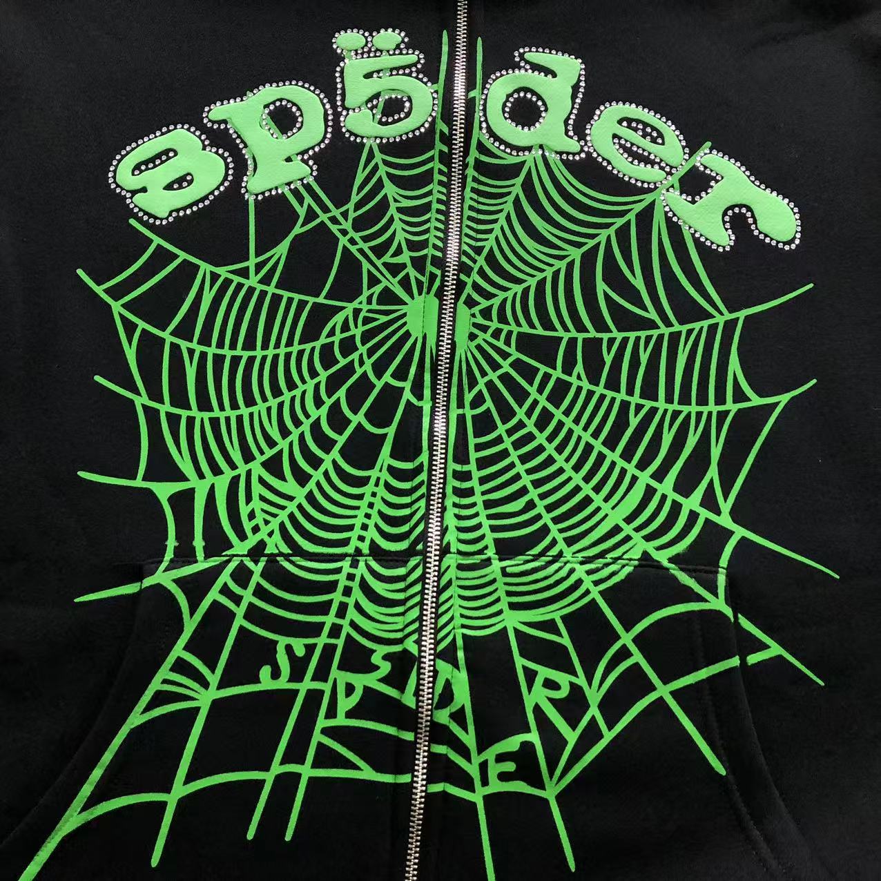 Sp5der x Cash App Web Full Zip Hoodie