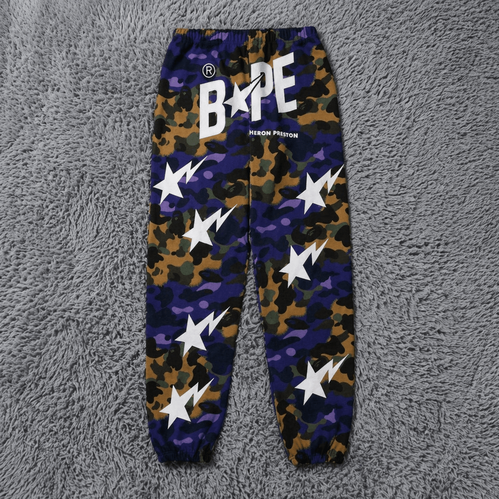 BAPE x Heron Preston Mix Camo Sweatpants