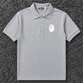 Bape Grey Ape Head Polo Shirt