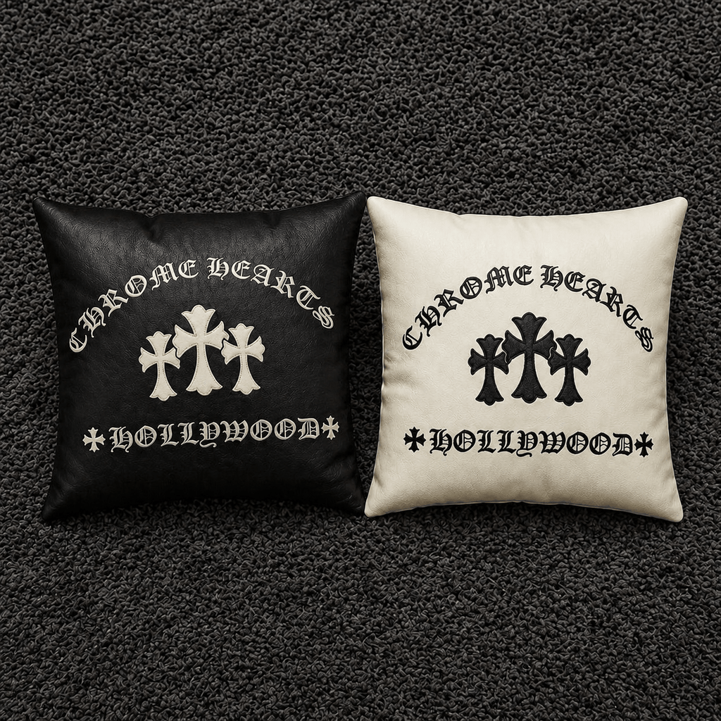 Chrome Hearts Hollywood Cross Leather Pillow