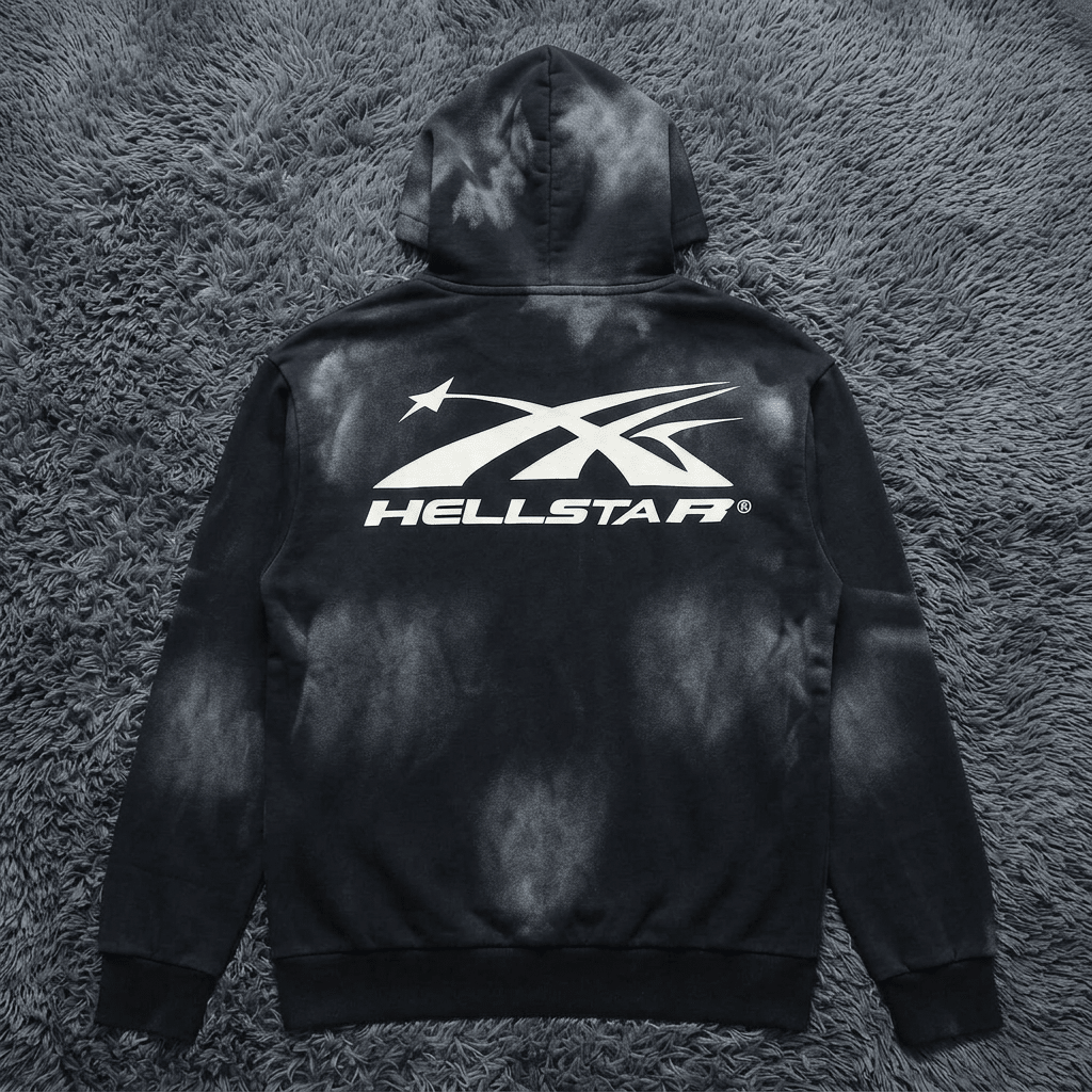 Hellstar Vintage Washed Flare Star Logo Hoodie