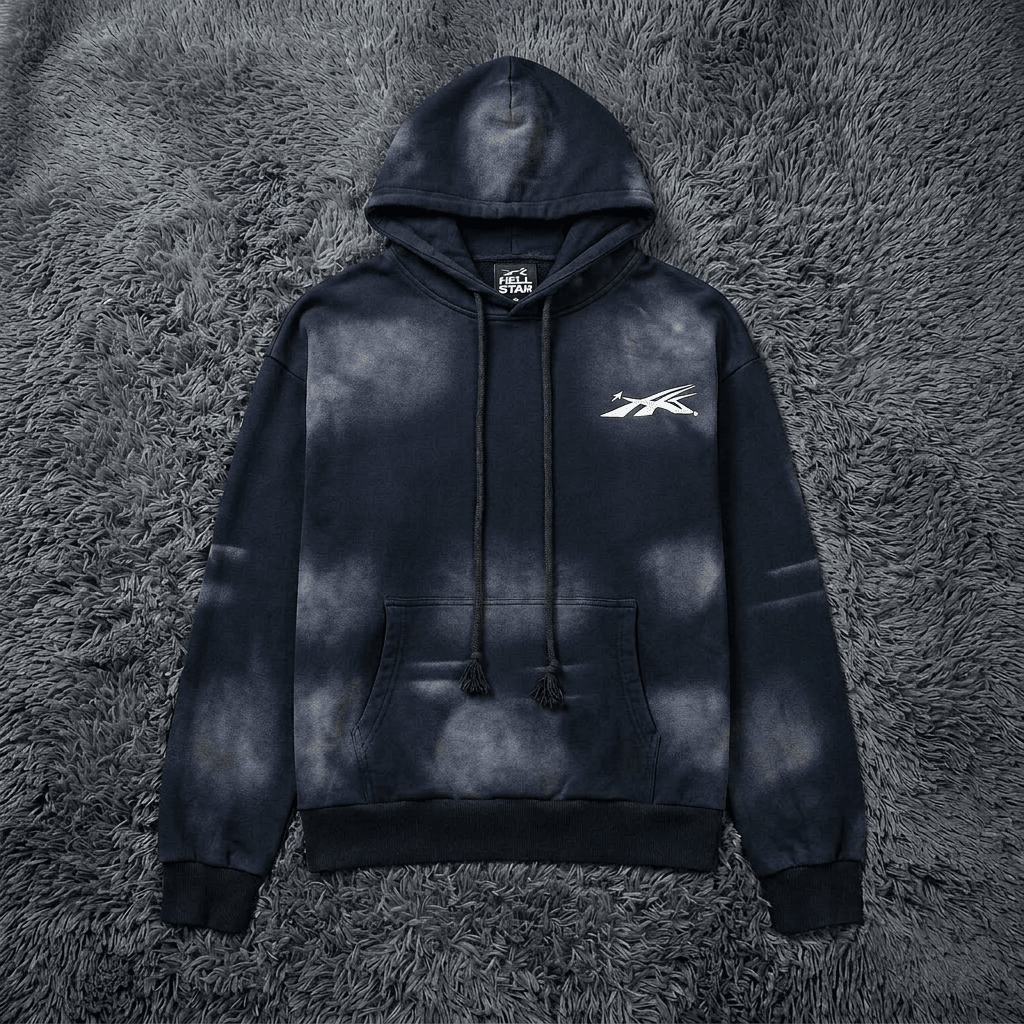 Hellstar Vintage Washed Flare Star Logo Hoodie