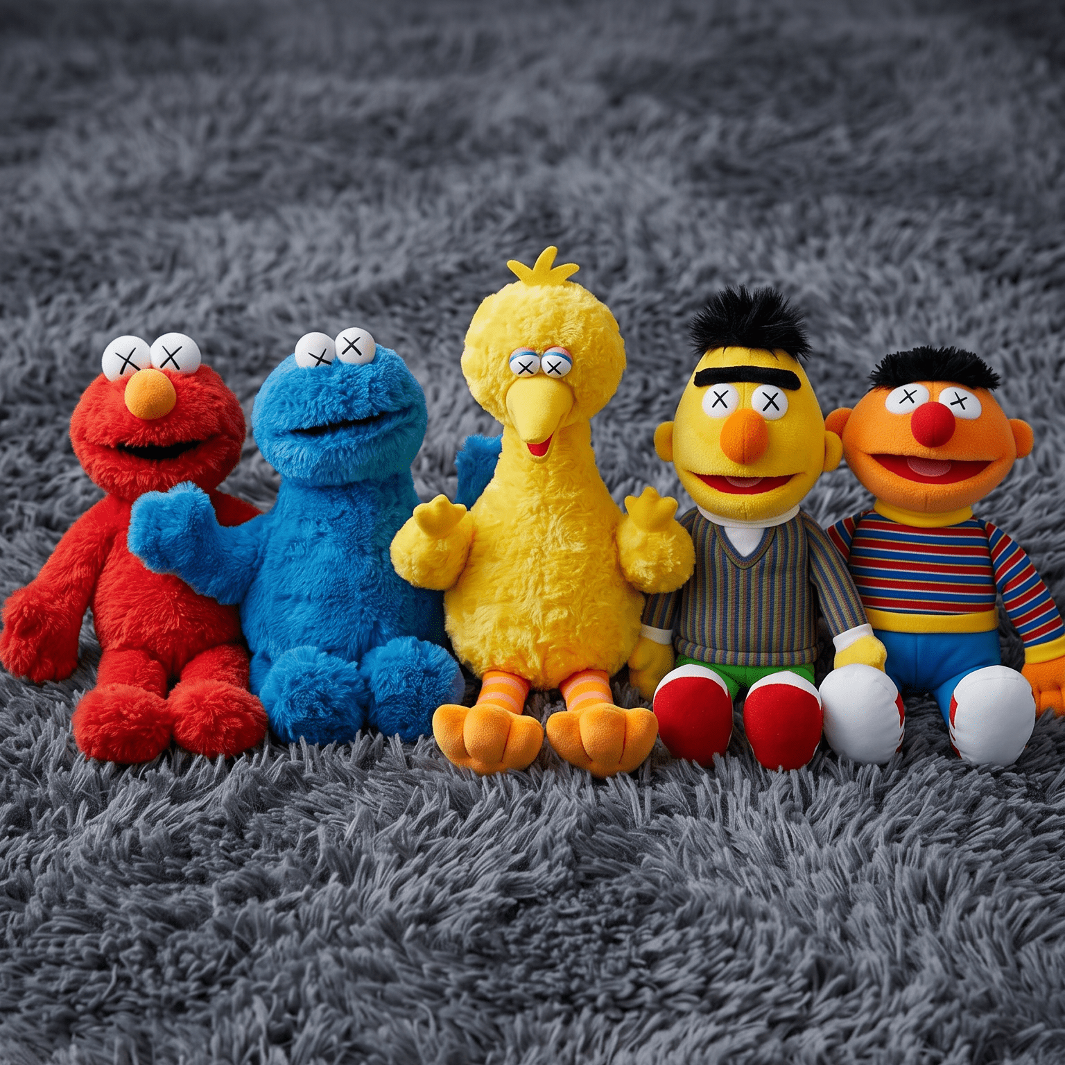 KAWS x Uniqlo Sesame Street Plush Toy