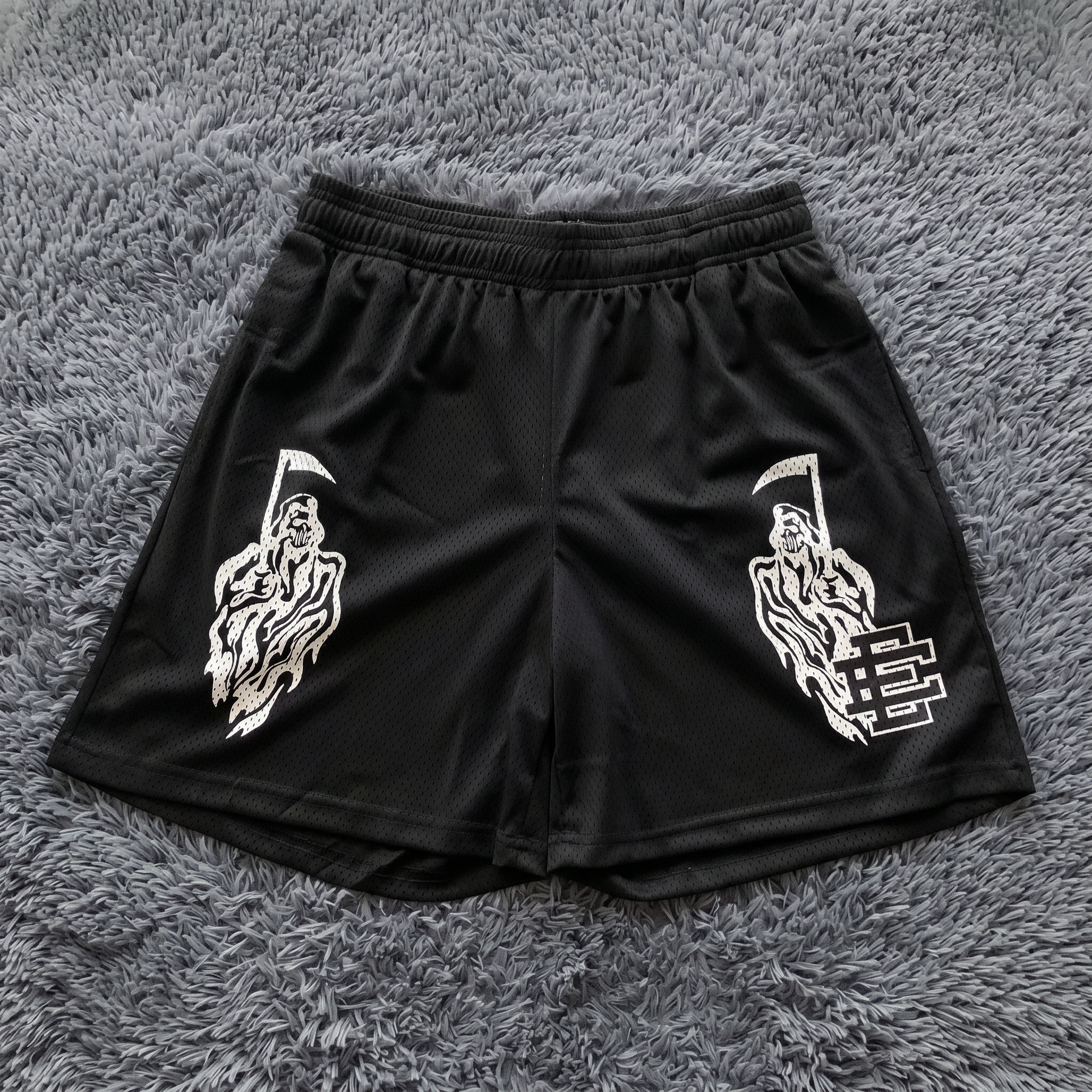 Eric Emanuel Grim Reaper Mesh Shorts