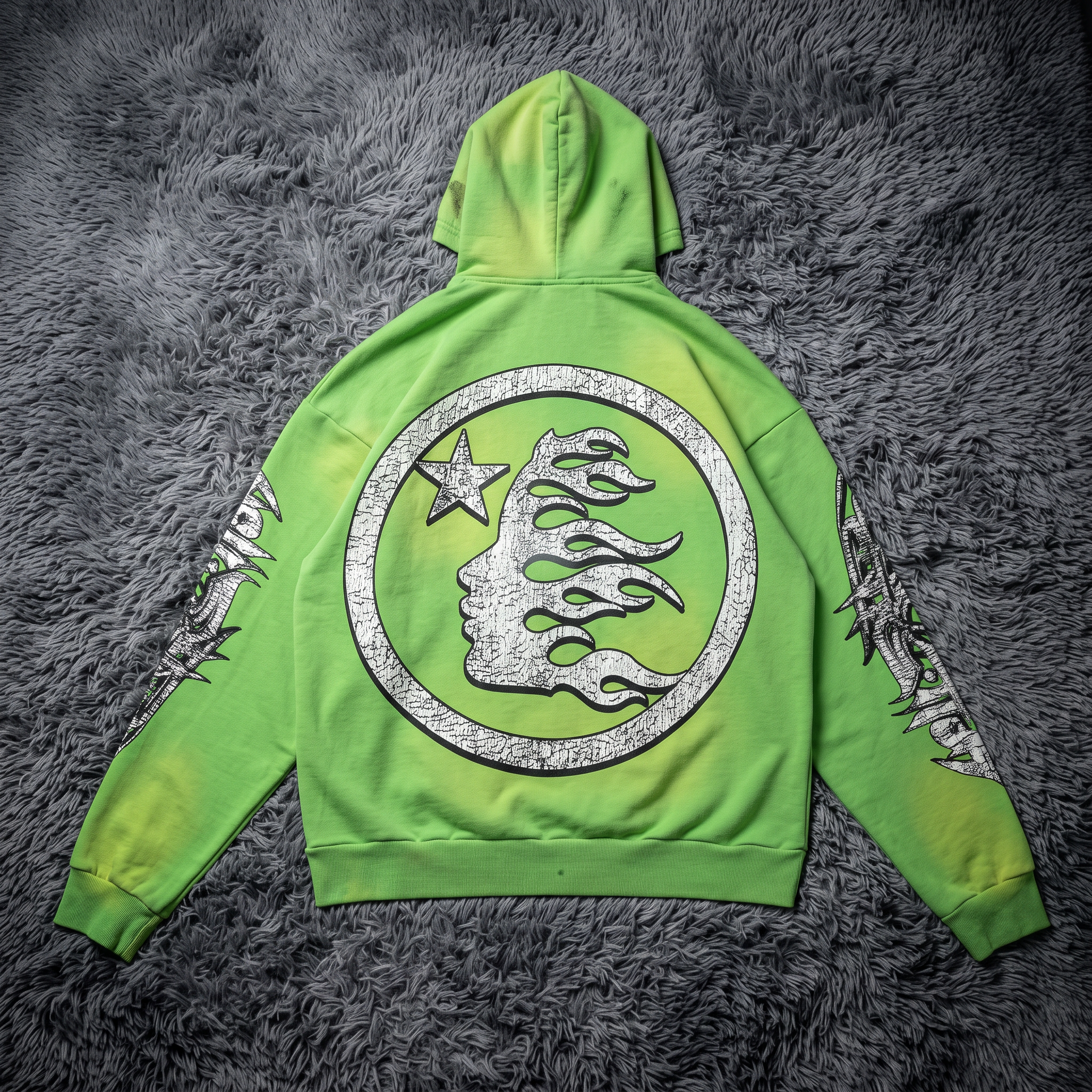 Hellstar Green Graffiti Jacket