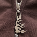 Hellstar Premium Brown Full Zip Hoodie