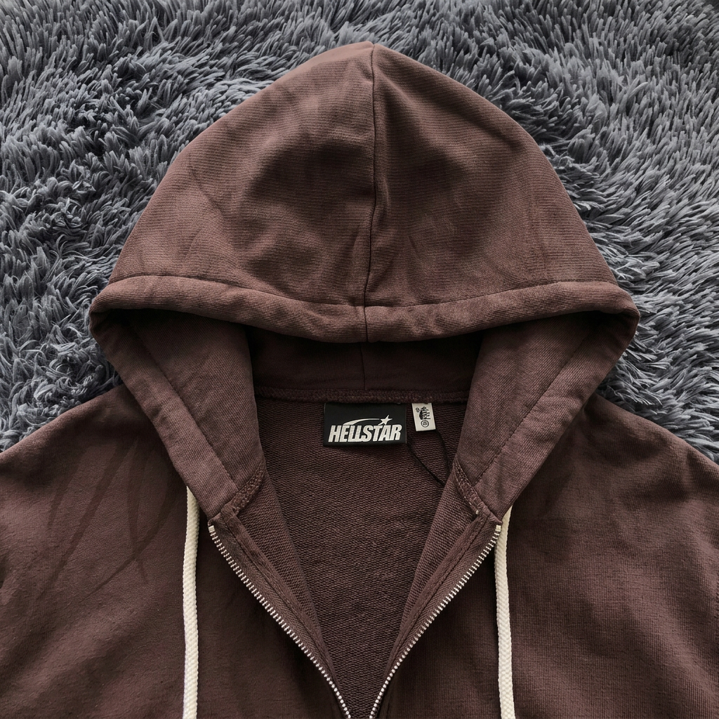 Hellstar Premium Brown Full Zip Hoodie